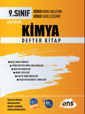 9. Sınıf KİMYA DEFTER KİTAP - ENS - 2023