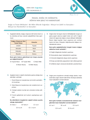 TYT COĞRAFYA 10 FÖYLÜ - BİLGİ SARMAL