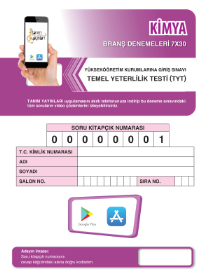 TYT - KİMYA BRANŞ DENEMELERİ - 7x30 TANIM YAYINLARI