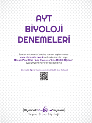 BİYOANALİZ AYT BİYOLOJİ DENEMELERİ