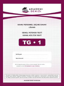 KPSS - GYGK LİSANS TG DENEME 1 - AKADEMİDENİZİ