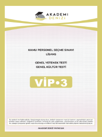 KPSS - KURUMSAL LİSANS VİP DENEME 3 - AKADEMİDENİZİ 