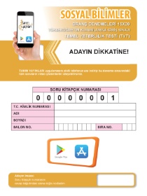 TYT SOSYAL BİLİMLER - 15Lİ DENEME - TANIM YAYINLARI