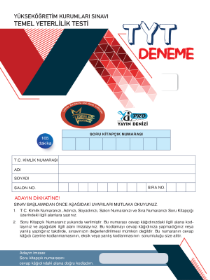 TYT Liderler Denemesi - YAYINDENIZI